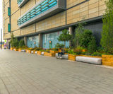 Bespoke timber planters for Westfield shopping centre - on this page