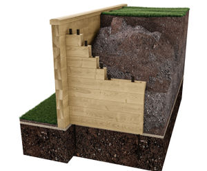 WoodBlocX - modular timber retaining walls for landscaping