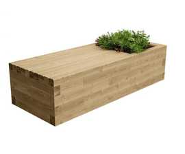 WoodBlocX™ McDui wooden planter bench