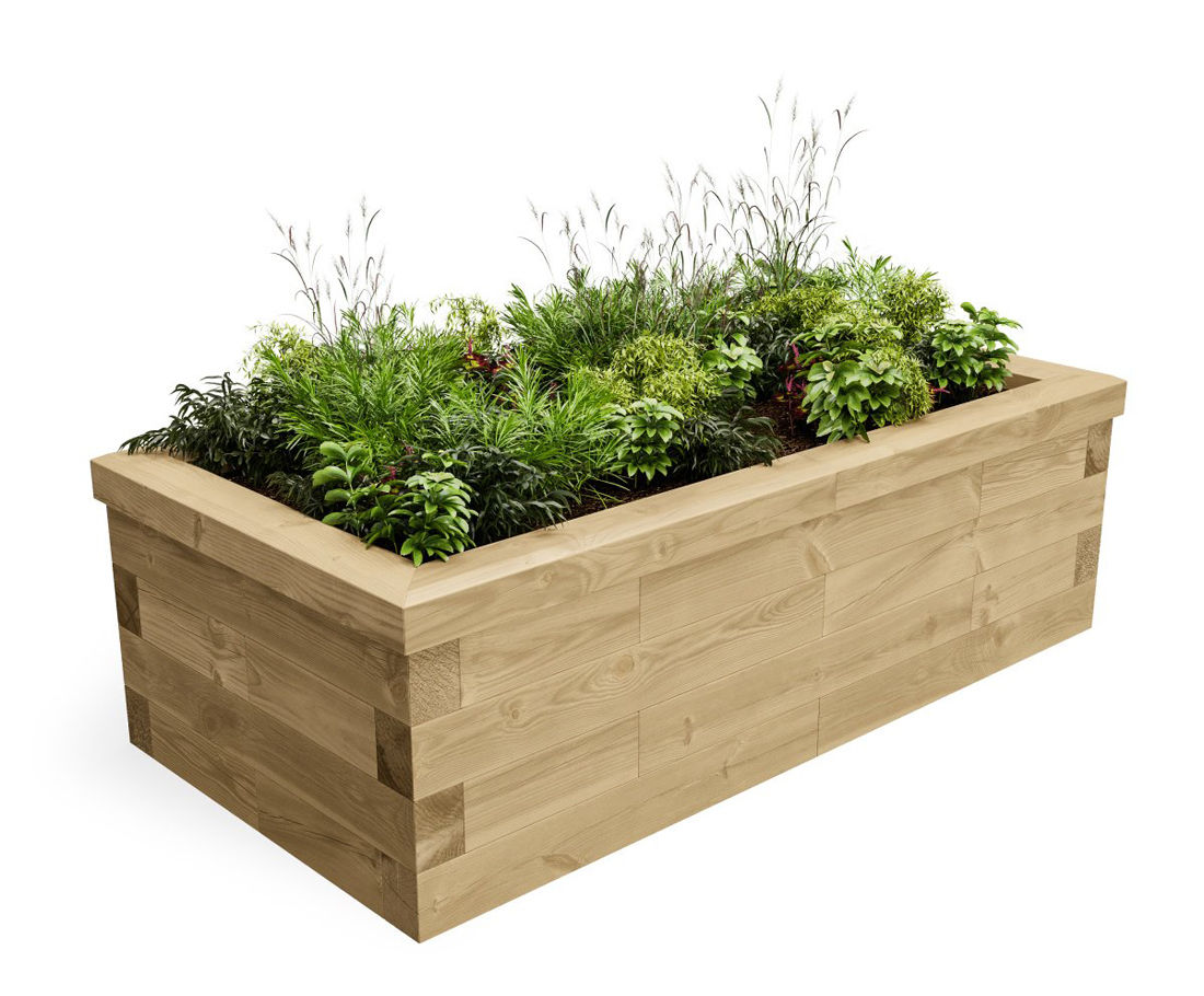 Predesigned timber raised bed kits WoodBlocX ESI External Works