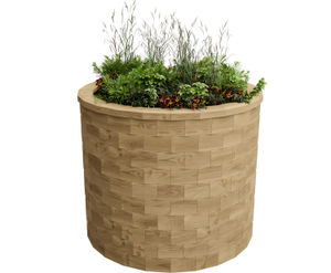 Nevis - round Scots pine timber planter