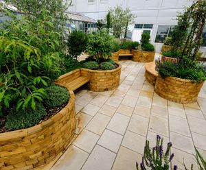 WoodBlocX bespoke planters - Royal Berkshire NHS