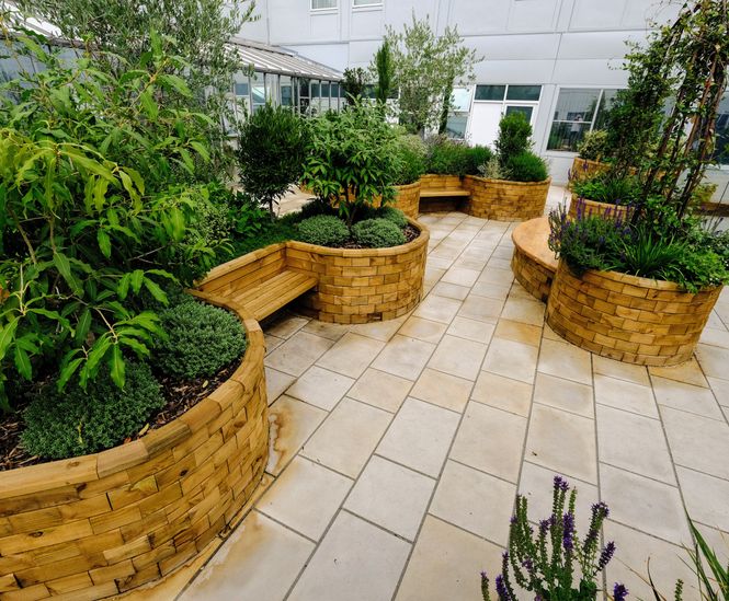 WoodBlocX bespoke planters - Royal Berkshire NHS