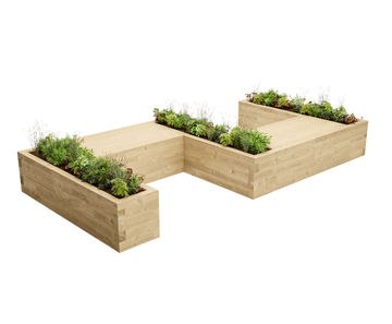 Canisp - modular timber seating and planting unit