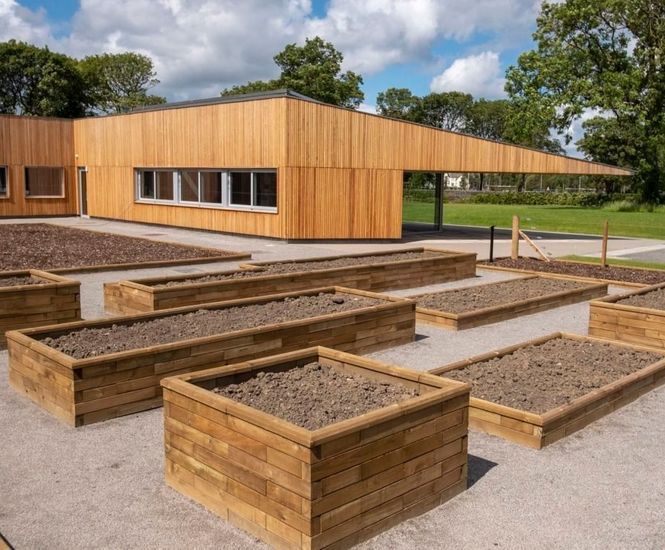Raised planting beds for Saughton Park redevelopment