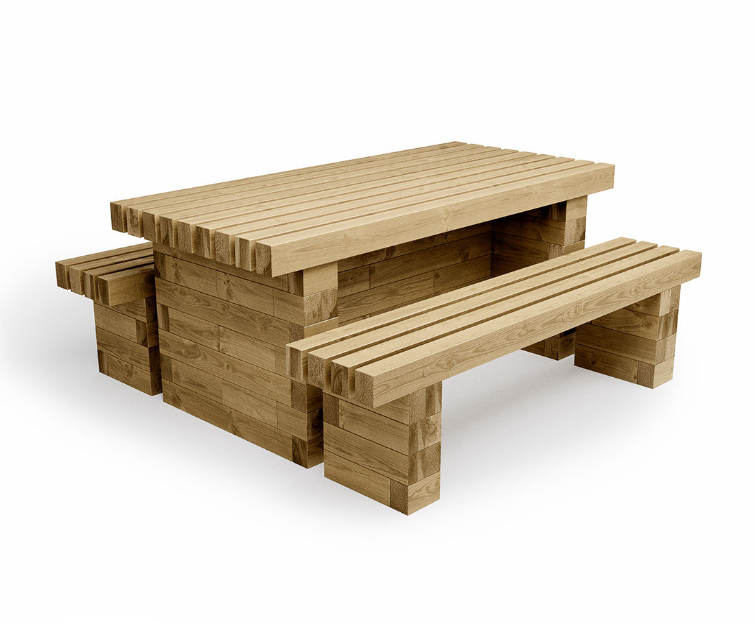 Wooden 2024 street bench