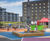 Modular tiered timber block seating for public square 6