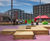 Modular tiered timber block seating for public square 4