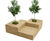 Suilven timber tree planter with integrated seating 1