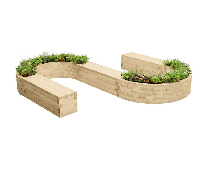 Sleeper store planter bench