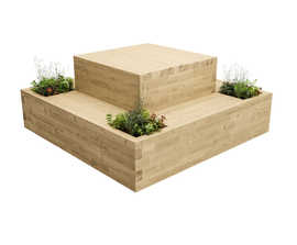 Arisaig timber planter bench