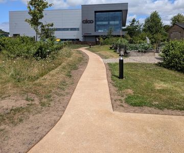 1200 Metres of Titan Roll Top Edging Shapes AICO’s Workplace Wellness Trail