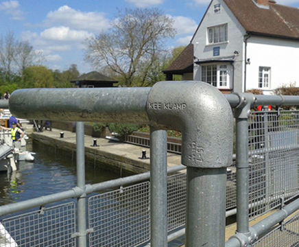 Kee Klamp cast iron handrail and guardrail fittings