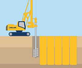 Piling services - contiguous pile walls | Keller UK | ESI External Works