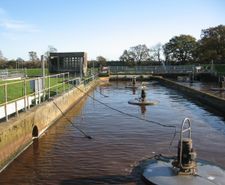 Aerators increase DO levels for oxidation ditch