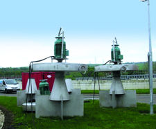 Temporary floating aerators for sewage treatment works