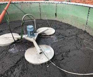 FRED re-entrainment device for tannery wastewater