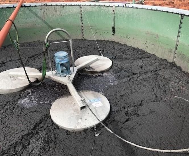 FRED re-entrainment device for tannery wastewater