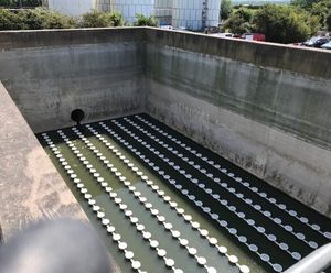 Fine bubble disc air diffusers for WwTW retrofit - Wales