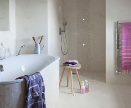 Flax honed limestone tiles