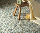 Peppermint pebble mosaic tiles