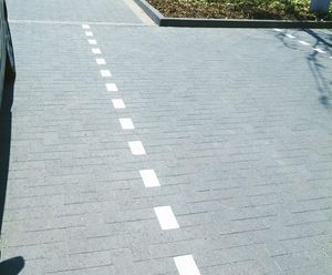 Marshalls concrete marker blocks for roads and pavements