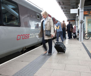 Platform Edge tactile concrete paving