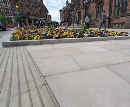 Brackendale Indian Sandstone - warm buff, textured paving
