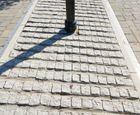 Conservation X Sett Paving - silver grey concrete paving