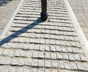 Conservation X Sett Paving - silver grey concrete paving