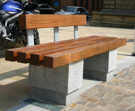 ASF Blackburn granite and timber seat