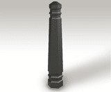 ASF 126 recycled cast iron bollard - on this page