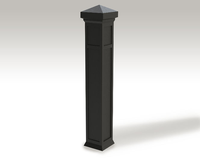 ASF 113 square recycled cast iron bollard