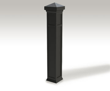ASF 113 square recycled cast iron bollard