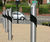 ASF 5009 stainless steel bollard with visibility swirl 0