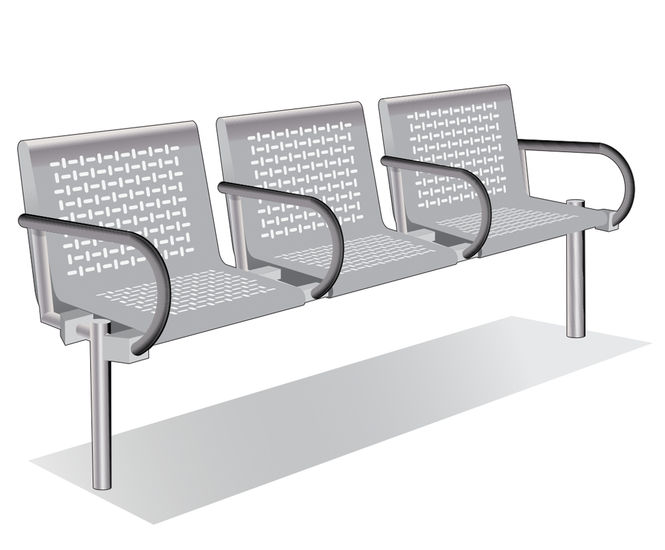 ASF 6008 3-gang stainless steel seat