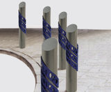 ASF 5009 bollards with laser profiled signs, Salford - on this page