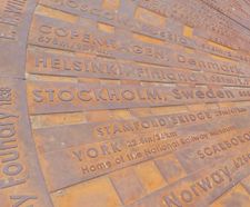 ASF bespoke cast iron ground compass - Leeds