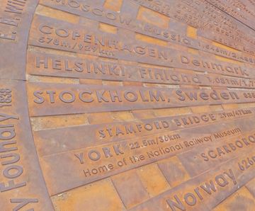 ASF bespoke cast iron ground compass - Leeds