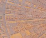 ASF bespoke cast iron ground compass - Leeds