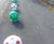 Recycled spherical bollards over The River Aire 3