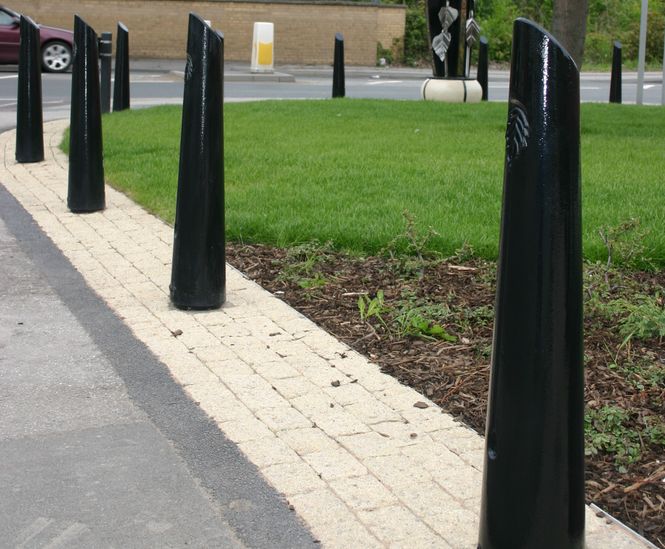Bespoke cast iron bollards for public realm - Whitwood