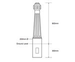 ASF 122 cast iron bollard