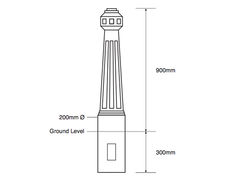 ASF 122 cast iron bollard