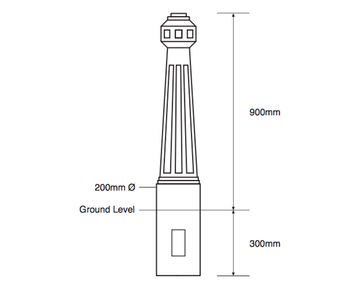 ASF 122 cast iron bollard