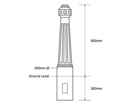ASF 122 cast iron bollard