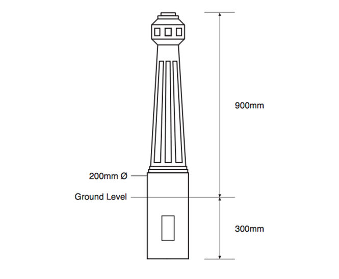 ASF 122 cast iron bollard