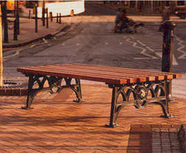 ASF 501 traditional cast iron and timber double bench