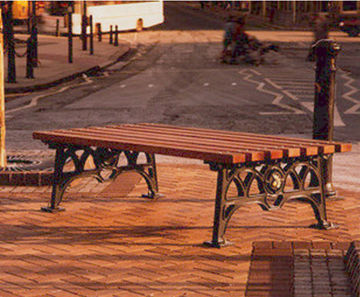 ASF 501 traditional cast iron and timber double bench