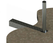 ASF 650 folding steel/stainless steel bollard trough system
